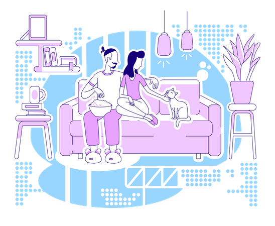 Chill at home  Illustration