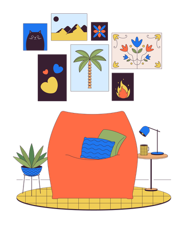 Chill out corner  Illustration