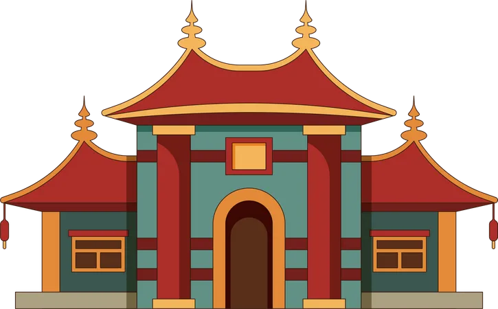 China-Gebäude  Illustration