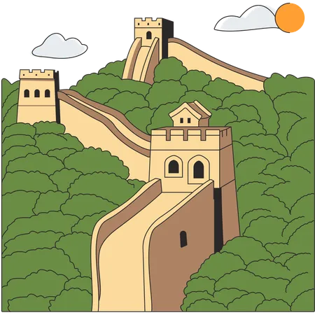 China - Great Wall of China  Illustration