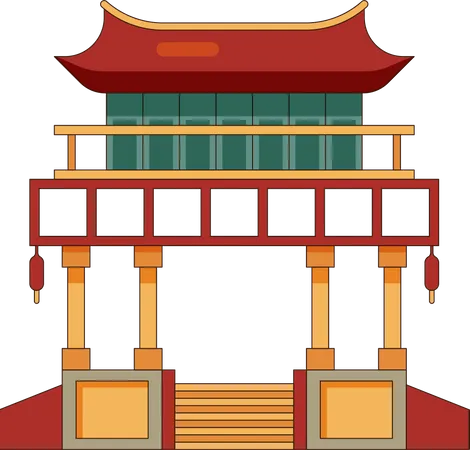 China traditional building Illustration