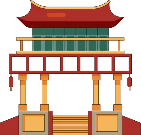 China traditional building  Illustration