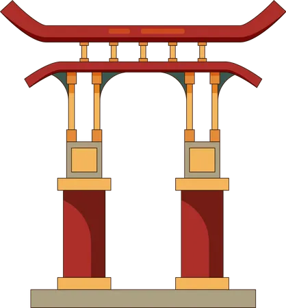 China traditional building  Illustration