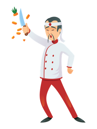 Chinese chef Illustration