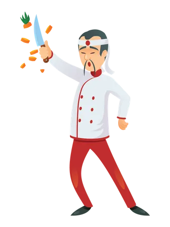 Chinese chef Illustration