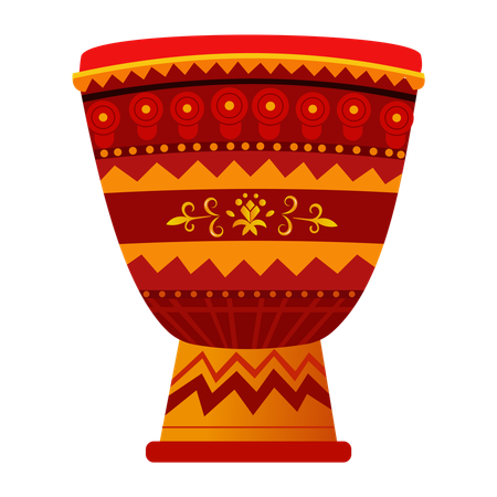 Chinese Djembe  Illustration