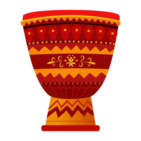 Chinese Djembe  Illustration