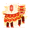 illustrations of chinese dragon dance