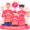 greeting new year illustration svg