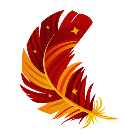 Chinese Feather  Illustration