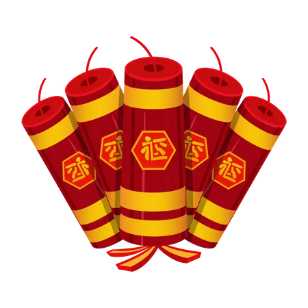 Chinese Firecrackers  Illustration