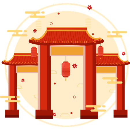 Chinese Gate  イラスト