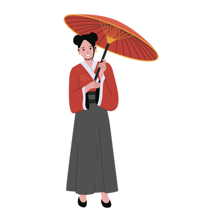 Chinese Girl  Illustration