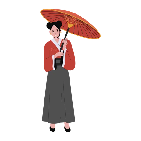 Chinese Girl  Illustration