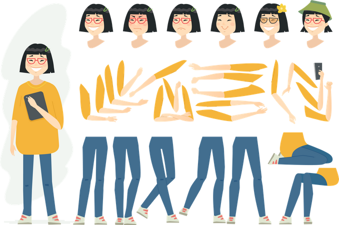 Chinese girl Illustration