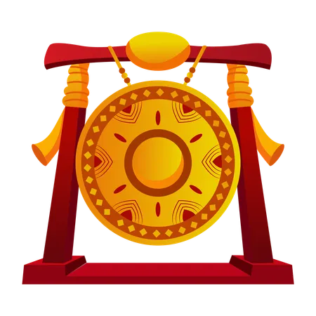 Chinese Gong  Illustration