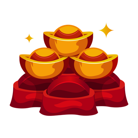 Chinese Ingots  Illustration