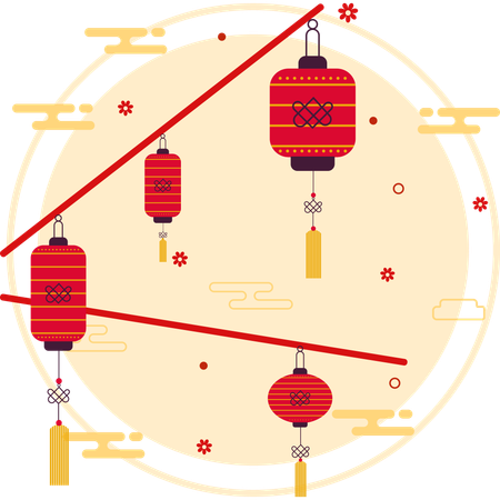 Chinese Lantern  Illustration
