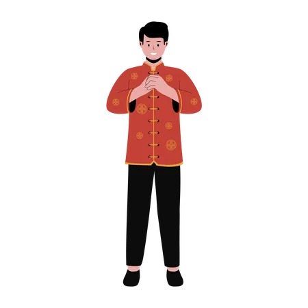 Chinese Man In Traditional Clothes Vector Illustration Chinese Male Cartoon Characters Flat Vector Illustration Isolated On White Background Illustration
