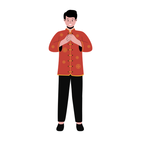 Chinese Man  Illustration