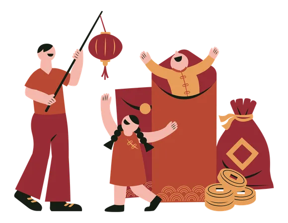 Chinese New Year Festival  Illustration