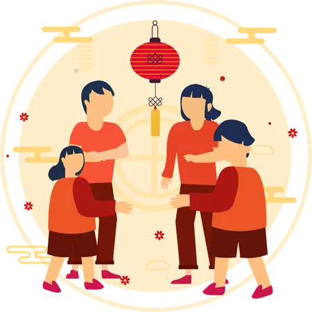 Chinese New Year Greetings  Illustration