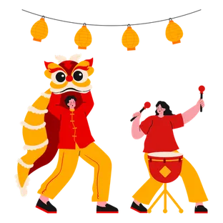 Chinese new year Lion Dance