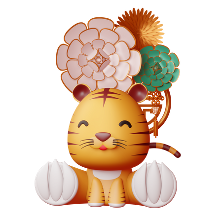 Chinese new year With tiger  Illustration