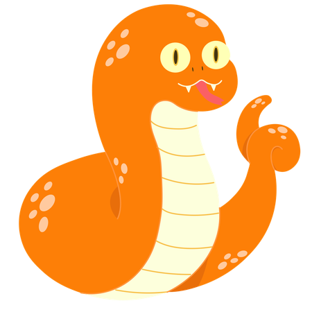 Chinese playful snake  Illustration