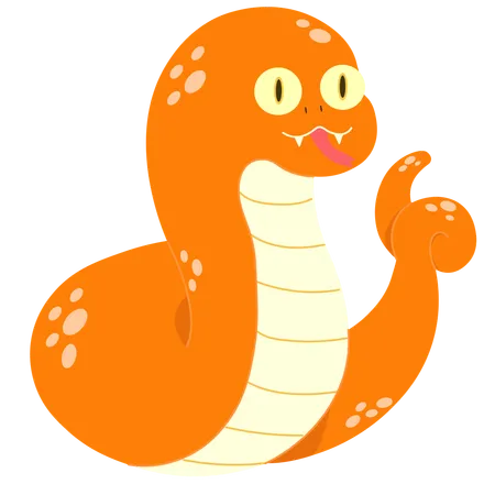 Chinese playful snake  Illustration