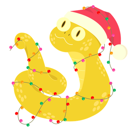 Chinese playful snake  Illustration