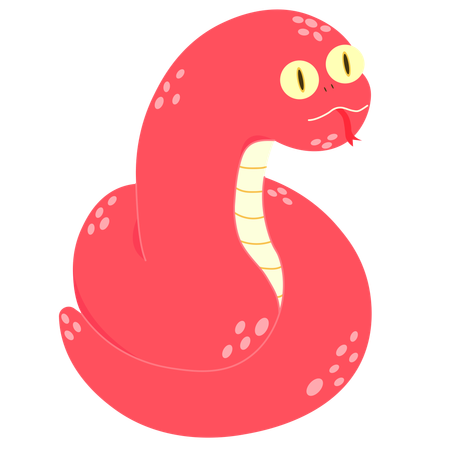 Chinese playful snake  Illustration