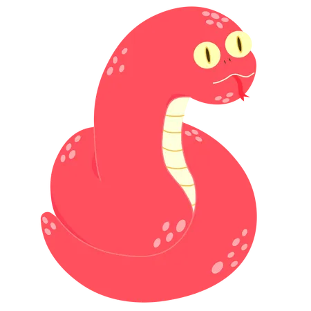 Chinese playful snake  Illustration