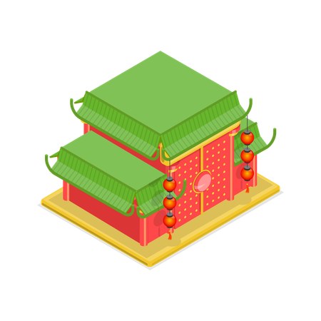 Chinese temple  Illustration