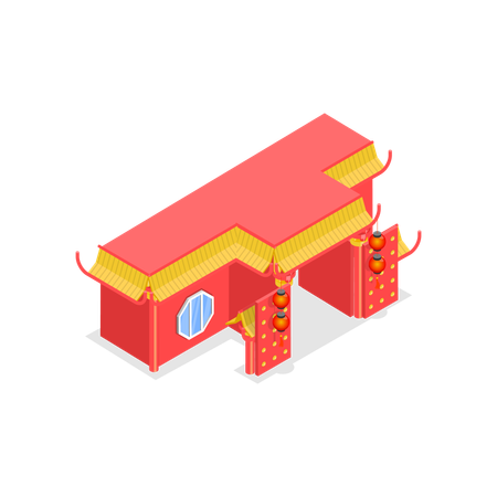 Chinese temple  Illustration