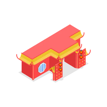 Chinese temple  Illustration