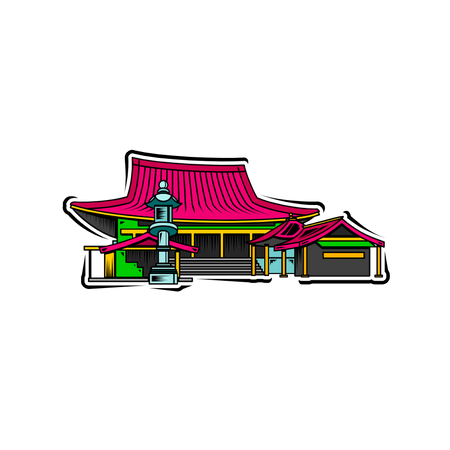 Chinese temple  Illustration