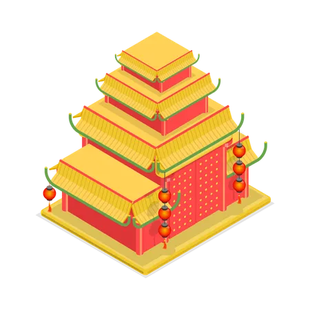 Chinese temple  Illustration