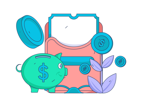 Chinese wallet  Illustration