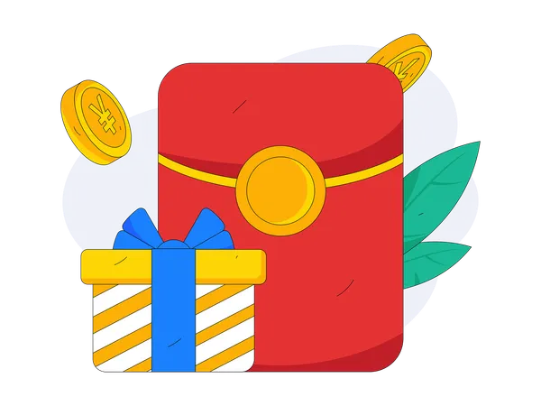 Chinese wallet  Illustration