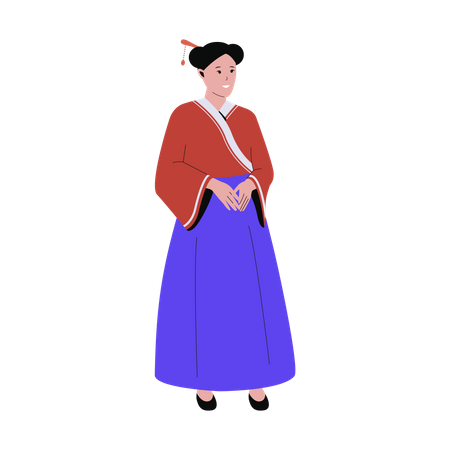 Chinese Woman  Illustration