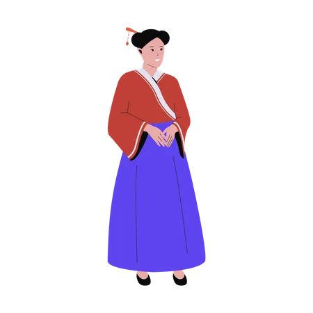 Chinese Woman  Illustration