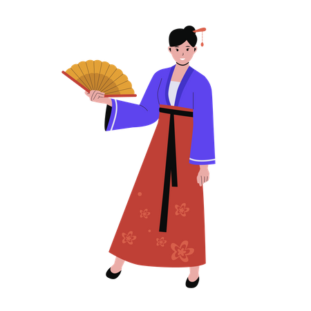 Chinese Woman  Illustration