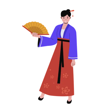 Chinese Woman  Illustration