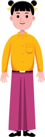 Chinese Woman Student  Illustration