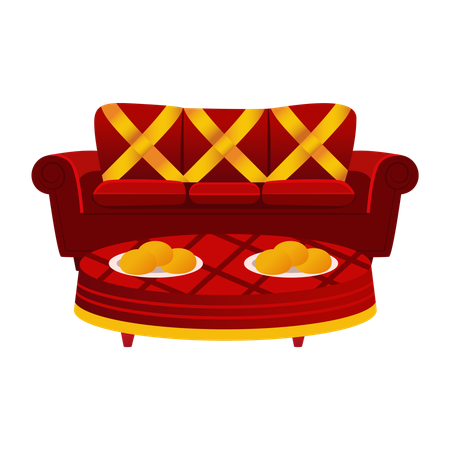 Chinesisches Sofa  Illustration