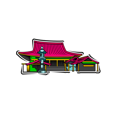 Chinesischer Tempel  Illustration