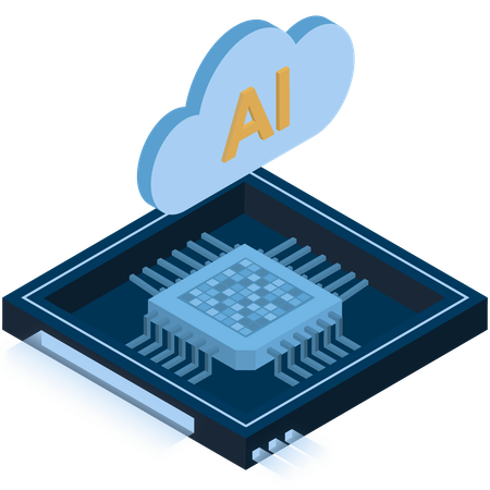 Processador de computação em nuvem  Ilustração