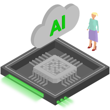 Chip de nuvem  Ilustração