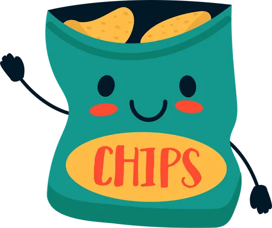 Chips-Paket  Illustration